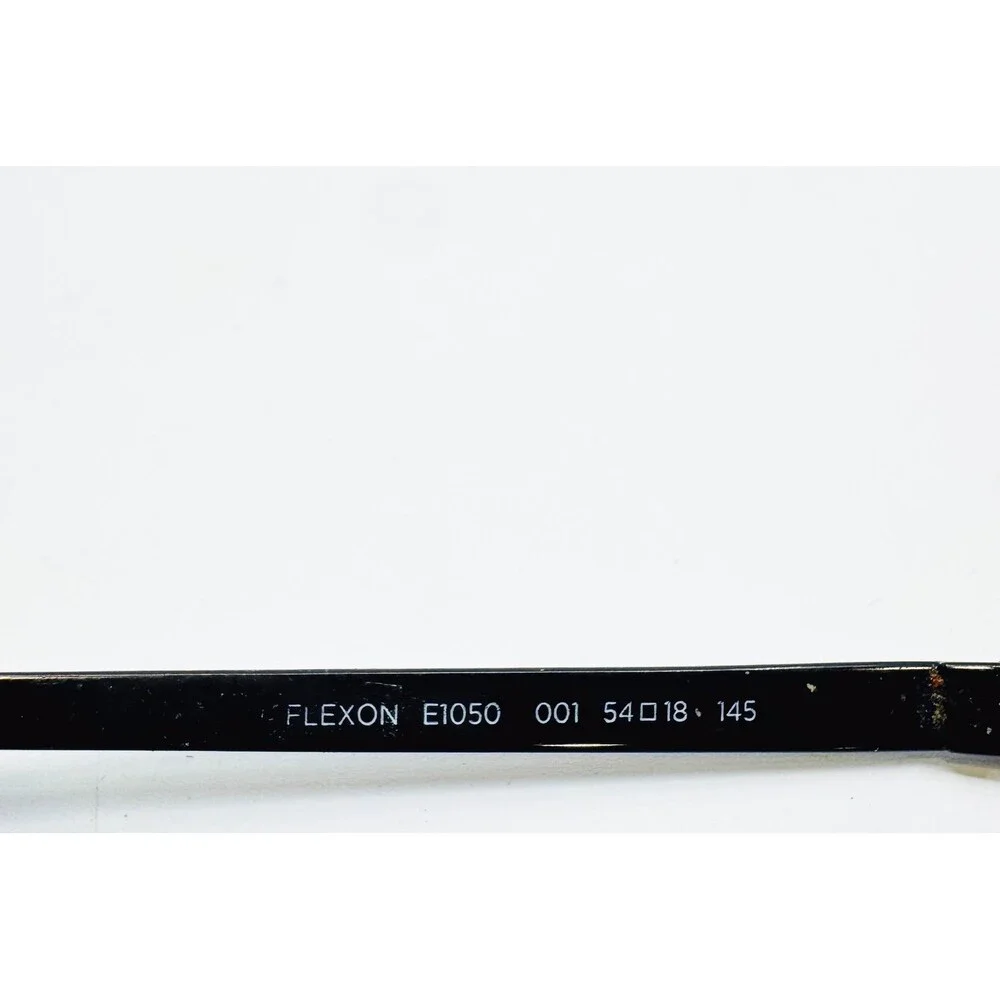 Flexon Eyeglasses Mens Black E1050 001 Rectangular Metal Frames 54-18-145